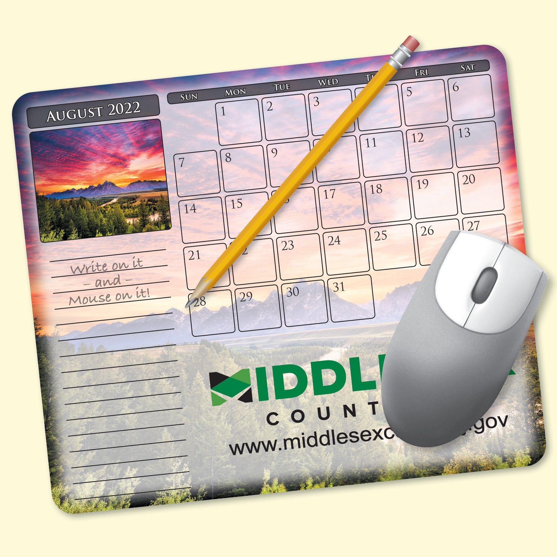 Mouse Pad Calendar